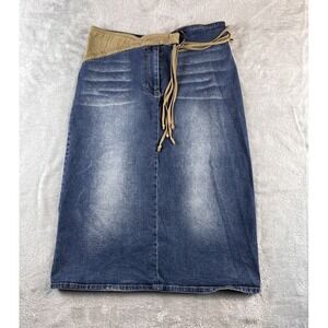 Vtg 90's Me And You Skirt Womens M Blue Boho